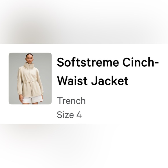 LULULEMON softstreme cinch waist jacket - Picture 4 of 4